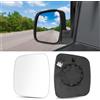 TTCR-II Vetro Specchio per Fiat Qubo Fiorino/Citroen Nemo/Peugeot Bipper | Piastra Vetro Specchio Retrovisore Riscaldato per Qubo Fiorino/Nemo/Bipper 2008-2020 Specchietto Retrovisore Esterno-Sinistro
