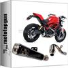 MOTOTOPGUN arrow 71876PRN + 71673MI scarico omologato open pro-race nichrom nero compatibile con ducati monster 797 2017 2018 mototopgun