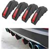 NHGTFOQ Diffusore Paraurti Posteriore Spoiler, per Alfa Romeo Mito 2008-2018 Alettoni Auto Tuning Spoiler Posteriore Lip Spoiler Pinne Squalo ABS,B
