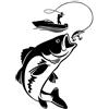 ohfruit Adesivi autoctivi per Pescatore con Pesca, Nero