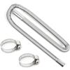 HUAREW Tubo di Scarico per Generatore di Corrente, 150cm Ø 2.5cm Tubo di Scarico per Auto in Acciaio Inossidabile per Riscaldamento diesel, con 2 Fascette Stringitubo
