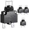 Clyxgs CLDIY Interruttore di alimentazione 13 A con protezione termica da sovraccarico 88 Series manuale Push Button Reset con morsetti di collegamento rapido e cappuccio impermeabile 32 V DC o 125250 VAC