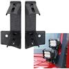 RIGIDON 2Pcs Staffe Barra Led Fuoristrada, Design a doppia luce, supporto per montaggio su montante A con cerniera per parabrezza per Wrangler JK 2007-2017