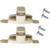YFQAZXSW Clip for aletta parasole, 2 pezzi, 2 alette parasole, for BMW Serie 3, 5, 7, E46, E38, E39, E53, beige