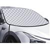 Autreykorn Copri Parabrezza Auto Ghiaccio Inverno Pieghevole con Sacchetto di Stoccaggio Anti Neve, Ghiaccio, Brina, Polvere, Antigrandine, Adatto alla Maggior Parte delle Auto 193x157x126 cm