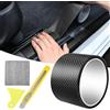 YFLeomry Pellicola protettiva in carbonio per auto, 7 cm x 3 m, pellicola protettiva per batticalcagno, pellicola protettiva di alta qualità per bordi delle porte, battistrada, autoadesiva, antigraffio, con