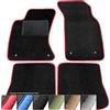 moto-MOLTICO Tappetini Auto Set di Tappeti in Moquette su Misura per Audi A4 B8 2007-2015 (Filo Rosso)