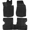 J&J AUTOMOTIVE Tappetini Auto in Gomma su Misura per Dacia Logan 2013-2020, Set da 4 Pezzi, Bordo Alto 4 cm, Antiscivolo, Inodore, Colore Nero