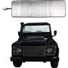 DIYUCAR Parasole per parabrezza auto compatibile con LR Defender 90 110 130 2004-2018, protezione solare per parabrezza auto, parasole anteriore pieghevole, blocca i raggi UV parasole, protezione