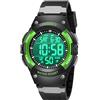 Timever Orologio Digitale Bambini 5 ATM, Cronografo, Doppio Fuso e Timer