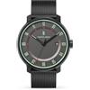 Lilienthal Berlin Neolux Orologio automatico grigio menta - Orologio da uomo in acciaio chirurgico blu con movimento automatico e vetro zaffiro - 42,5 mm, Bracciale in rete nera