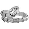 JewelryWe Orologio Elastico Serpente da Donna: Orologio Analogico con Zircone Vintage Memoriale Idee Regalo per lei