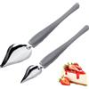 Westmark 2 Cucchiai Decorativi - Ideali per impiattare in modo artistico salse o creare dessert o cioccolatini, 2 misure per linee sottili e puntini - Acciaio inossidabile, PP