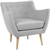 Menzzo scandinavo Molly Poltrona Tessuto Grigio 73 x 133 x 81 cm