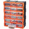 VEVOR Organizer per Minuteria a 18 Cassetti, Cassettiera Porta Minuteria Impilabile, Contenitore da Parete per Viti, Bulloni, Ferramenta e Componenti piccoli, Ideale per Garage, Officina e Laboratorio