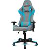 DRIFT GAMING DR90 - Sedia gaming ergonomica con poggiatesta e supporto lombare, schienale reclinabile a 135°, braccioli 2D regolabili, tessuto traspirante, base in nylon e pistone a gas, Grigio-Blu
