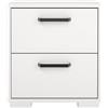 Tvilum Sofia - Comodino con 2 cassetti, colore bianco, 40 x 39,6 x 44,2 cm (L x P x A)