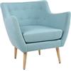 Menzzo scandinavo Molly Poltrona Tessuto Blu 73 x 133 x 81 cm