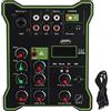 FOLOSAFENAR Mixer di Linea a 5 Canali, Mixer Audio Professionale, Chip di Effetti Digitali con Effetto di Riverbero USB Bluetooth, Interfaccia USB per Telefoni Cellulari