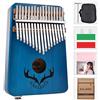 Alnicov 17 tasti Kalimba Thumb Piano, Finger Piano, Africa Musical Instrumentos, Mogano, Per Strumenti Per Principianti