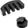 QHFlashbuy Set di 2 sordine per violino in gomma, set di 2 sordine per violino, 1 pezzo stile artiglio e 1 pezzo rotondo stile Tourte, accessori per violino, viola, violoncello