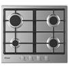 CANDY Piano cottura a gas, N° 4 Fuochi, Larghezza 60 cm, colore Inox, Serie Timeless