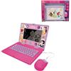LEXIBOOK, Laptop Educativo bilingue Disney Principesse con 170 Attività (85 in ogni lingua) Grande schermo da 6,7 in inglese/francese, Rosa, JC599DPi1
