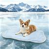 RIOGOO Tappetino Rinfrescante per Cani e Gatti, Lavabile in Lavatrice, Tessuto Rinfrescante con Tecnologia Sense of Cold, 100% Filato Rinfrescante, 61x91cm Cloud Style Medium