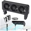 efuturetime Ventilatore per Acquario 9W con Timer 3 Testa | 5 Velocità Regolabili, Basso Rumore, a Clip, per Acquari da 60 cm