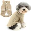 Zunea Pigiama per cani di piccola taglia XS/S per cani di taglia XS/S, morbido e traspirante, con risvolto per cuccioli, vestiti per interni pigiama a due gambe camicie abiti per feste di vacanza