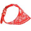 ZUNEA Collare per cani e gatti, a triangolo, stile bandana, regolabile, con stampa, colore: rosso