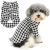 Zunea - Camicia a quadri per cani di taglia piccola, pigiama per cani di taglia XS/S, in tessuto traspirante, abito per cani per dormire, revers, pigiama per interni, pigiama a due gambe, magliette
