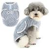 Zunea - Gilet invernale in pile con anello per guinzaglio per cani di piccola taglia, morbido e caldo, pullover per cuccioli, maglione, cappotto, motivo carino, giacca, abbigliamento per animali
