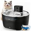 Kujizpu Fontanella per Gatti senza Fili, 3.6L Fontana per Gatti con Pila 5000mAh, Automatico Fontanella Gatto con Sensore di Movimento Super Silenzioso Dispenser Acqua Gatti con Vassoio in Acciaio per Bere