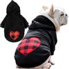 Zunea Felpa con Cappuccio per Cani di Taglia Media e Grande Morbida Abbigliamento per Bulldog Francese Cappotti Giacca di Base per Autunno Inverno Maglione Felpa per Golden Retriever (Amore, 3XL)
