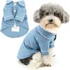 Zunea - Camicia per cani di taglia piccola, pigiama per cani di taglia XS/S, morbida e traspirante, con revers, abito per cani che dormono, pigiama per interni a due gambe, magliette, abiti per feste