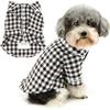 Zunea - Camicia a quadri per cani di piccola taglia, pigiama per cani di taglia XS/S, traspirante, abito per dormire per cuccioli, revers, pigiami per interni, pigiami a due gambe, camicie, abiti per