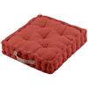 Stof Lovely CASA - Cuscino da pavimento, misura 45 x 45 cm, 100% cotone, colore terracotta, modello Duo, spessore ideale - comodo ed elegante, piacevole al tatto
