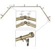 Mayrhyme Asta per tenda a baia in bronzo antico, centro 81-216 cm, asta laterale da 82-58 pollici con terminali e staffe in alluminio