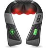 COMFIER Massaggiatore Cervicale Senza Fili con Funzione Termica, Massaggiatore Schiena e Collo Shiatsu, Cuscino Massaggiante 3D con 3 Livelli di Intensità, Ricaricabile, Regalo Donna Uomo, Nero