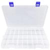 Qualsen Scatole Plastica con Coperchio, 34 Scomparti, Trasparente x 1