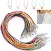 AetherAurora 40 Pezzi di Cordini Colorati per Collane, 2 mm Collana in Pelle con Chiusura e Catena, per Unisex, Collane Fai da Te, Bracciali e Cavigliere, Aggiungi Ciondoli, Pendenti o Altri Gioielli