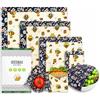 Rusokufo Set 8 Panni Cera D'Api Riutilizzabili Cotone Bio (2XL 2L 2M 2S), Alternativa Resistente A Pellicola Plastica, Uso per Frutta Pane E Cucina, Facile da Pulire, Buon Rapporto qualità Prezzo