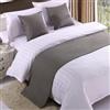 QRGMKL Premium Bed Runner per Il Piede del Letto, Tinta Unita Sciarpa da Letto in Cotone Lino copriletto Decorazione della casa Camera da Letto dell'hotel Bedding-Grey||180X50cm for 1.2m Bed