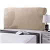 ZCXRYFL Elastica Copertura Per Testiera Per Letto Imbottito/Legno/Pelle Copri Testata Del Letto Matrimoniale Singolo Rettangolare/Leggermente Stondata Fodera Testiera Letto Prote(Lunghezza:200-220cm,Marrone2)
