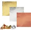 Jinsion 120 Fogli Imitazione Foglia Oro, Fogli Oro 8 x 8,5 cm