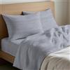 Mahome Set Lenzuola Francese Cotone 100% Puro Italiano Morbido - Completo Letto Francese Lenzuolo Sopra 200x300, Lenzuolo con Angoli Sotto 140x200+h25, 2 Federe 50x80 - Made in Italy