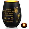 Nuenen Regalo di Lutto Luce Lutto con Incisione Regali Commemorativi Candela da Lutto di Consolazione Regalo di Condoglianze per gli Amici in Lutto Ricordo del Defunto(Nero,Farfalla 3)