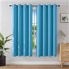 Joydeco Tende Oscuranti per Interni 2 Pezzi L 132 x A 158, Tende Termiche Isolanti con Occhielli per Soggiorno e Camera da Letto Moderne Blackout Curtains, Azzurro Cielo