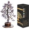 Wonder Care Amethyst Chakra Baum des Lebens - Kristallbaum für Positive Energie, handgefertigter Edelsteinbaum - Feng Shui Dekor, Viel Glück Geldbaum - Lila Heilkristalle für spirituelle Weisheit